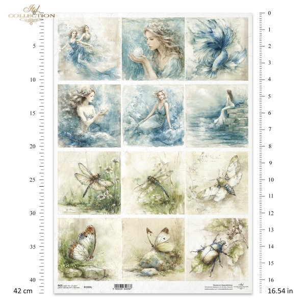 Papel de arroz decoupage A3 R1593L