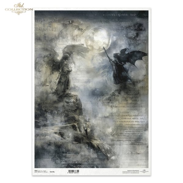 pojedynek na klifach, anioły, skrzydła, księżyc, gotyk, fantasy, melancholia, vintage*duel on the cliffs, angels, wings, moon, gothic, fantasy, melancholy, vintage