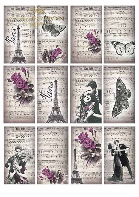 Papiery do scrapbookingu w zestawach - Fioletowa rapsodia * Scrapbooking Papiere in Sätzen - lila Rhapsodie