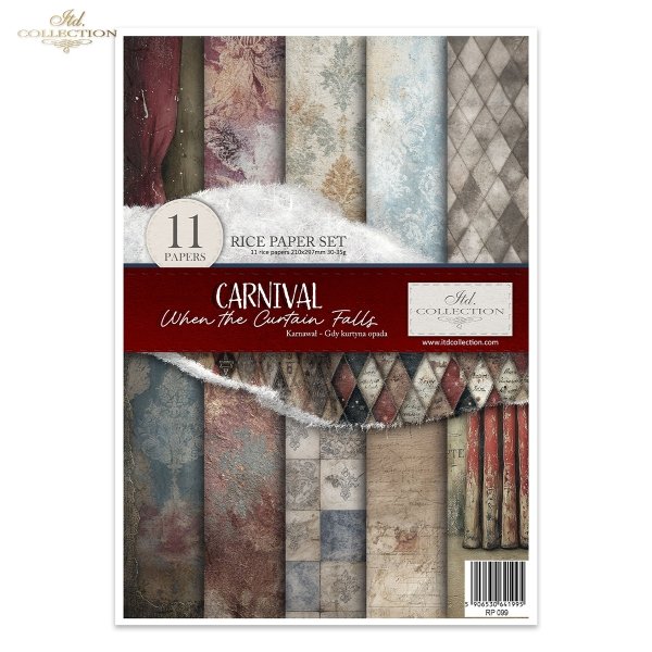 Carnival - When the Curtain Falls * Karnawał, harlekin, teatr, kurtyna, scena, stare deski, romby, vintage, zniszczona tapeta, tekstura, maskarada*Carnival, harlequin, theater, curtain, stage, old planks, diamonds, vintage, distressed wallpaper, texture, 