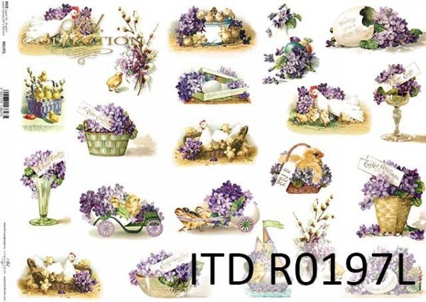 papier ryżowy decoupage Wielkanoc*decoupage rice paper Easter