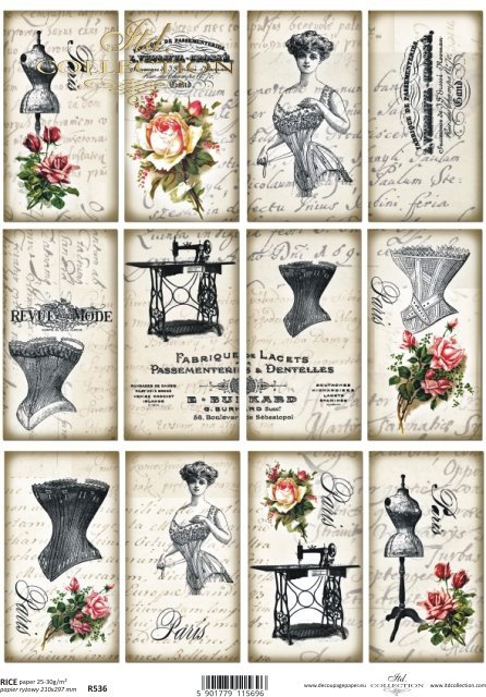 decoupage, rice paper, papier ryżowy decoupage, papier scrapbooking, szablony, mixmedia, mixed media, folie termoton, ITD Collection