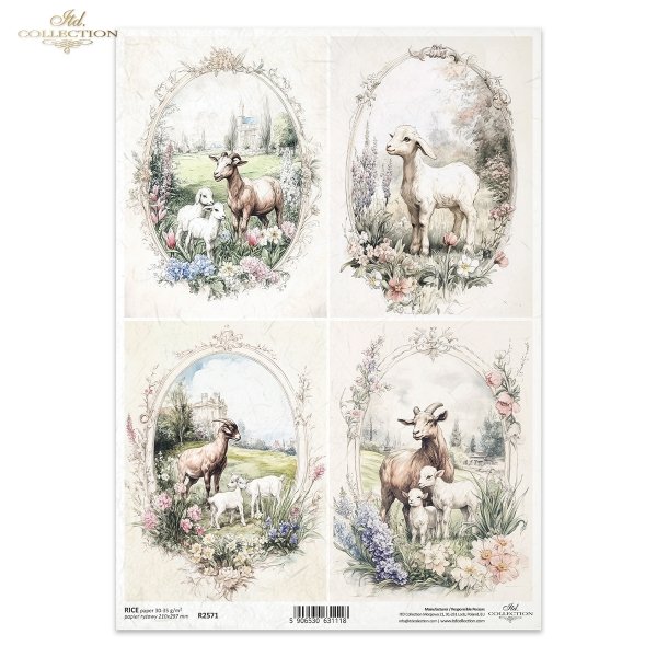 Papel de arroz para decoupage R2571
