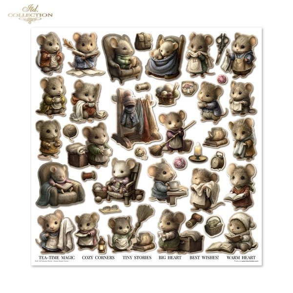 Papeles Scrapbooking SLS-100 Mouse World - Home Sweet Home