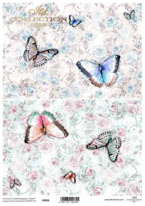 Blumenarrangements aus Decoupage-Papier, Rosen, Spitze*arreglos florales de papel decoupage, rosas, encajes*декор бумаги цветок договоренности, розы, кружева