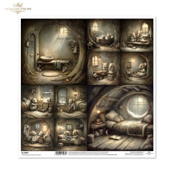 myszki, sielanka, retro, vintage, las, natura, ilustracje, urocze zwierzęta, bajkowe postacie, przytulne wnętrza, życie myszy*Mouse illustrations, mouse world, cozy interiors, fairy tale scenes, fireplaces, mouse burrows, houses, interiors, mouse life 