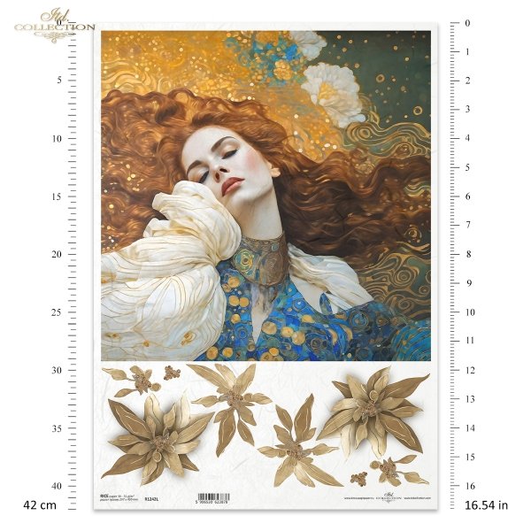 kobiety, złoto, dekoracyjne wzory, mozaiki, motywy secesyjne*women, gold, decorative patterns, mosaics, Art Nouveau motifs