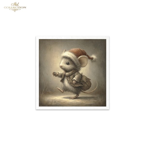 Mouse World - myszy w świątecznych strojach, Boże Narodzenie, ilustracje