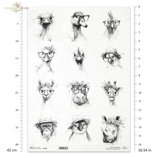 Papel de arroz decoupage A3 R1636L