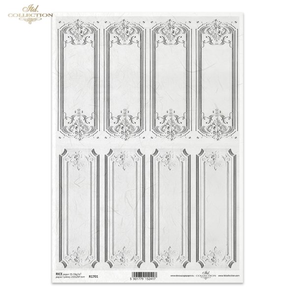 Mini kolekcja Tekstury i Ornamenty. Ornamenty, ozdobniki, boczki na szkatułki, panel, sztukateria, panel retro, Vintage, francuski, retro, Vintage, Textures and Ornaments. Ornaments, sides for caskets, panel, stucco, French panel, Texturen