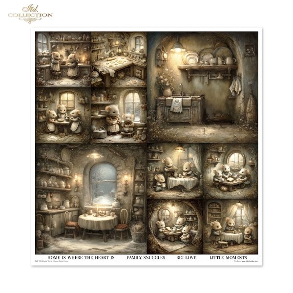 Papeles Scrapbooking SLS-100 Mouse World - Home Sweet Home