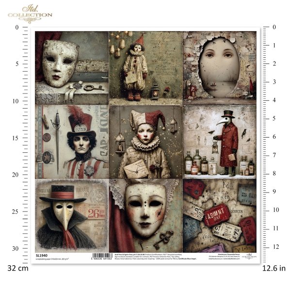 karnawał, teatr, klaun, arlekin, pierrot, kolumbina, doktor, maska wenecka, kostium, vintage, cyrk, marionetka, retro