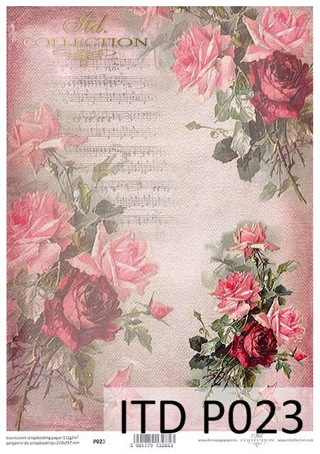 Papiery do scrapbookingu, papier specjalny, półprzezroczysty*Paper for scrapbooking, special paper, Translucent