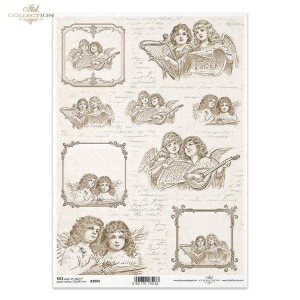 Seria Vintage Angels - aniołek, aniołki, anioł, anioły, ozdobne ramki, ręczne pismo, list, vintage, retro, angel, angels, decorative frame, Engel, dekorativer Rahmen, ángel, ángeles, marco decorativo