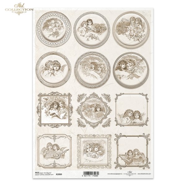 Seria Vintage Angels - aniołek, aniołki, anioł, anioły, ozdobne ramki, medalion, medaliony, vintage, retro, angel, angels, decorative frame, medallion, medallions, Engel, dekorativer Rahmen, Medaillon, Medaillons, ángel, ángeles, marco decorativo