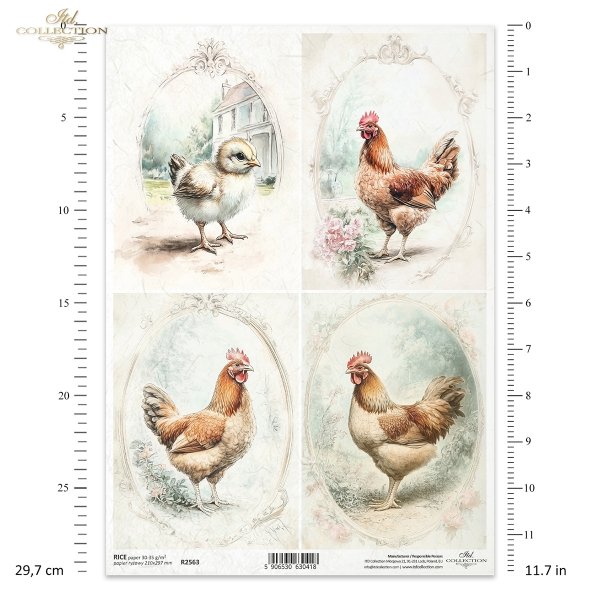 Papel de arroz para decoupage R2563