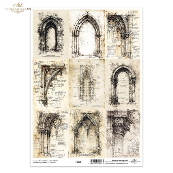 architektura gotycka, gotyk, łuki, okna, portale, kolumny, rysunki techniczne, szkice, styl vintage, secesja*gothic architecture, gothic, arches, windows, portals, columns, technical drawings, sketches, vintage style, art nouveau