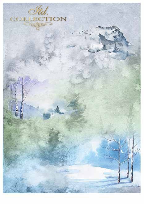 Papeles para scrapbooking en sets - animales de invierno.*Бумаги для скрапбукинга в наборах - зимние животные