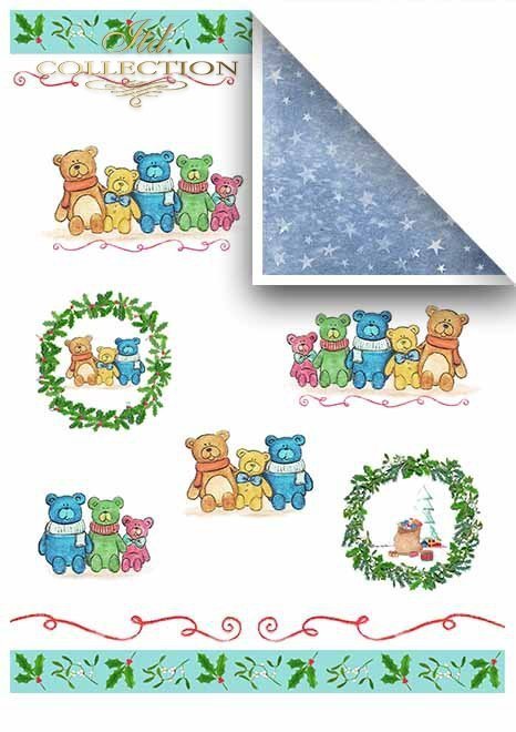 Scrapbooking papeles en juegos - juguetes de navidad * Скрапбукинг бумаги в наборах - Рождественские игрушки