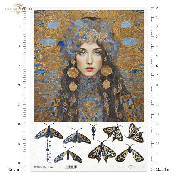 kobiety, złoto, dekoracyjne wzory, ważki, motyle, kamienie szlachetne, mozaiki, motywy secesyjne*women, gold, decorative patterns, dragonflies, butterflies, precious stones, mosaics, Art Nouveau motifs