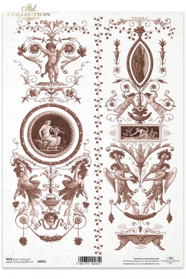 medallions, antique, flower, flowers, decoration, decorations, ornament, ornaments, decoraciones y adornos en tonos de color marrón, arte del siglo XVIII, inspirado en la antigua Grecia