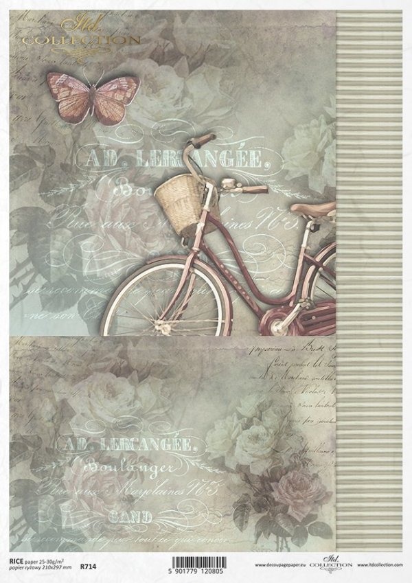 vintage, retro, kwiat, róże, róża, napisy w stylu retro, rower, damka, motyl, ćma, R714, flower, rose, retro lettering, bike, butterfly, moth, Blume, Rose, Retro-Schriftzug, Fahrrad, Schmetterling, Motte, flor, rosa, letras retro, bicicleta, mariposa, pol