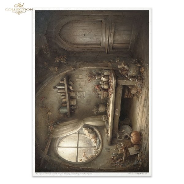 Mouse World - Interior -  Ilustracje,  świat myszek, przytulne wnętrza, bajkowe sceny, kominki, nory mysie, domki, wnętrza