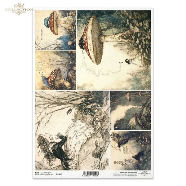 Alicja, dziewczynka, grzyb, muchomor, gąsienica, ćma, motyle*Alice, girl, mushroom, toadstool, caterpillar, moth, butterflies*Alice, Mädchen, Pilz, Fliegenpilz, Raupe, Motte, Schmetterlinge*Alicia, niña, seta, seta, oruga, polilla, mariposas