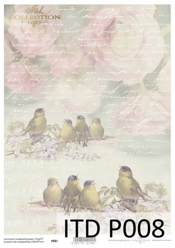 papel para scrapbooking - el papel translúcido P0008