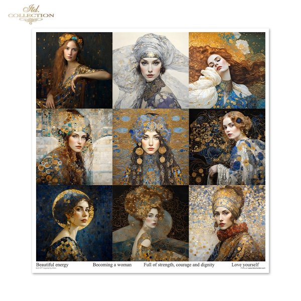 Papeles Scrapbooking SLS-077 Inspired by Klimt