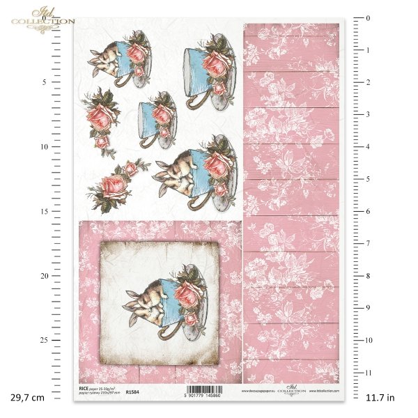 Easter, Vintage, retro, hare, cup, flower, rose, flower, board, dot, polka dots, Ostern, Vintage, retro, Hase, Tasse, Blume, Rose, Brett, Punkte, Tupfen, Easter, Vintage, retro, liebre, taza, flor, tabla, rosa, lunares 