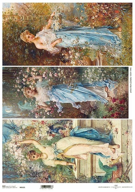 Malarstwo - Hans Zatzka (1859-1945)*Kobieta, kobiety, dama, wiosna, przyjaciółki, znajome, wolne chwile, Vintage, retro