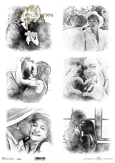 miłosne portrety, biało-czarny szkic*love portraits, black and white sketch*Liebe Porträts, schwarz-weiß Skizze*retratos de amor, boceto en blanco y negro