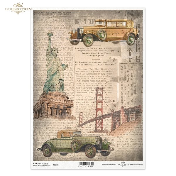 podróże w czasie, stare auta, auto, Statua Wolności, most Golden Gate, Nowy Jork, New York City, stara gazeta, time travel, old cars, Statue of Liberty, Golden Gate Bridge, old newspaper, Zeitreise, alte Autos, Freiheitsstatue, Golden Gate Bridge, alte Ze