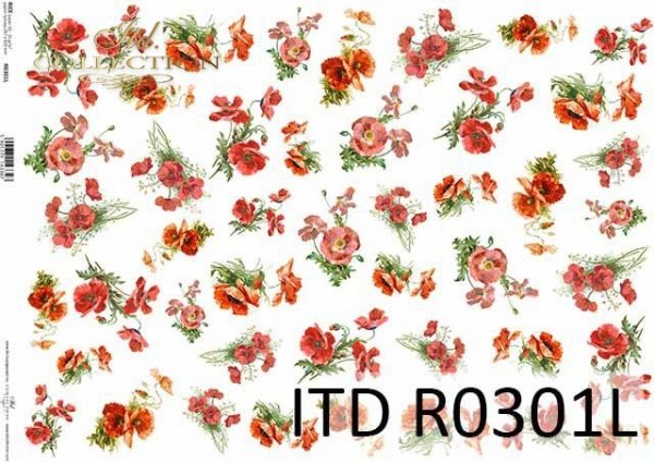 kolorowe kwiaty, czerwone maki, drobne elementy*colorful flowers, red poppies, small elements