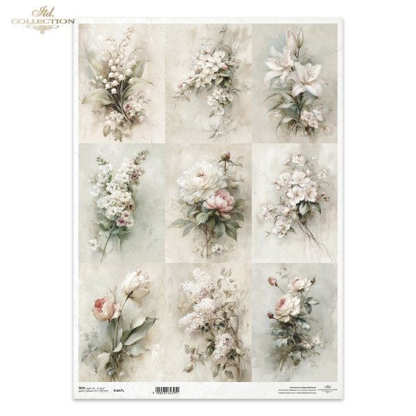 vintage, flora, bukiety, kwiaty, botanika