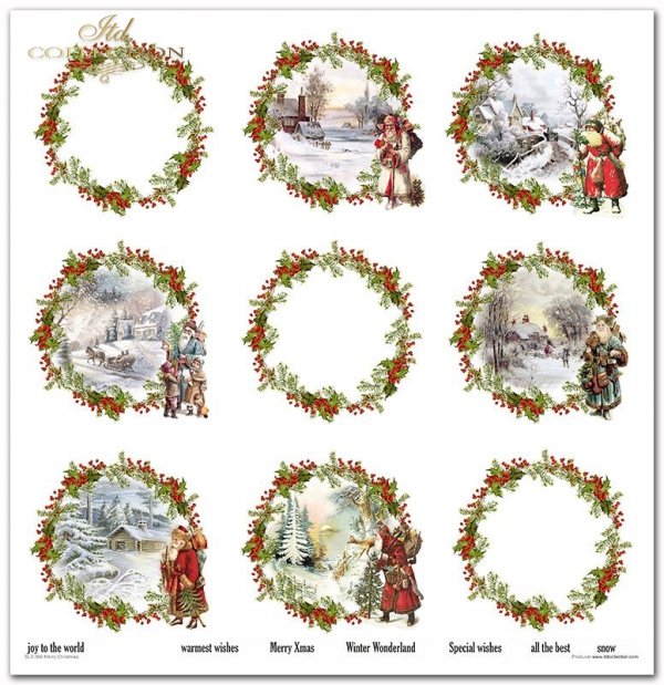 Zestaw do scrapbooking (HS code 48025890) SLS-066 Merry Christmas ---- PRODUKT PRZECENIONY