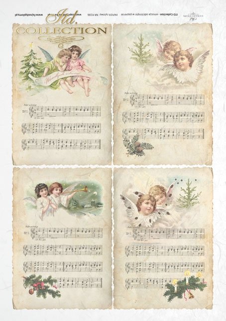 ITD Collection, decoupage, scrapbooking, mixed media, Christmas, angels