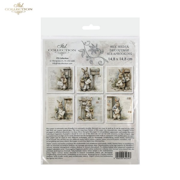 Wielkanocne zające, retro poczta, listy, akwarela, styl vintage, rustykalne ilustracje, antropomorficzne króliki, wiktoriański klimat*Easter bunnies, retro post, letters, watercolor, vintage style, rustic illustrations, anthropomorphic rabbits, Victorian 