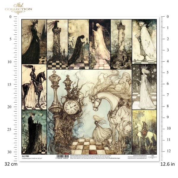 Papier do scrapbooking (HS code 48025890) SL1785