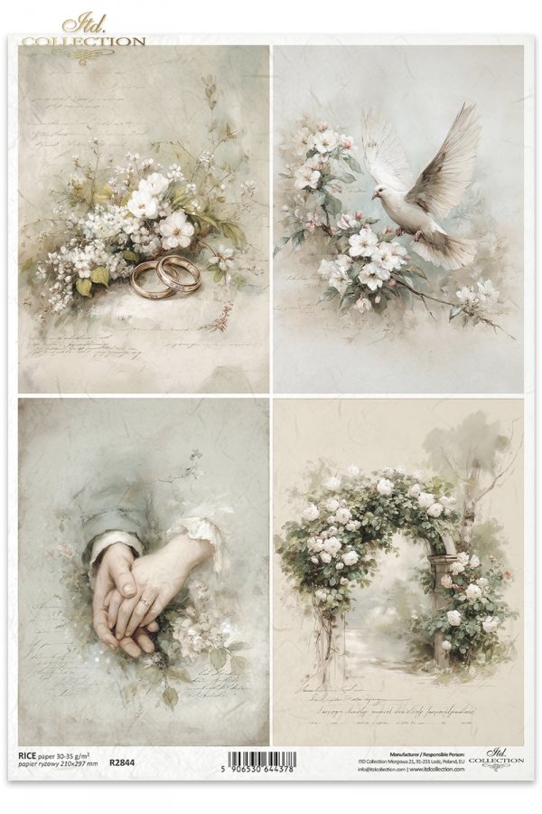 ślub, wesele, kwiaty, obrączki, gołąb, romantyzm, vintage, sepia, akwarela, elegancja