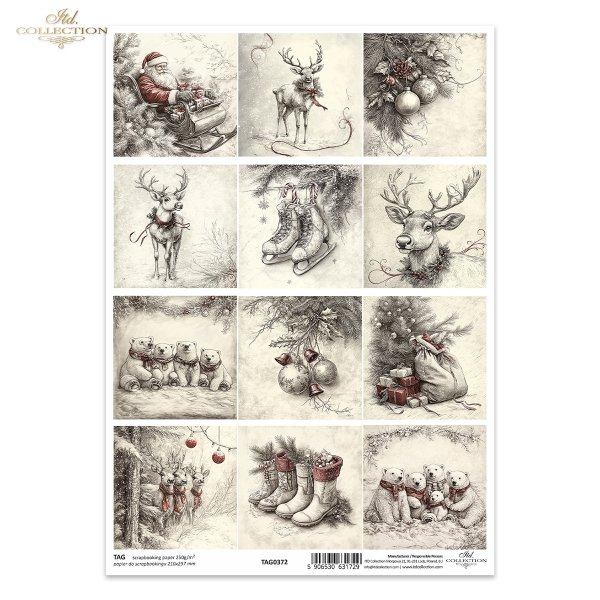 łyżwy, Święty Mikołaj, reniferek, buty, misie polarne, bombki świąteczne, vintage*ice skates, Father Christmas, reindeer, boots, polar bears, Christmas baubles, vintage*Schlittschuhe, Weihnachtsmann, Rentier, Stiefel, Eisbären, Weihnachtskugeln, Vintage*p