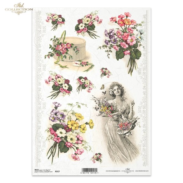 spring, flower, flowers, field flowers, woman, ornaments, plant ornaments