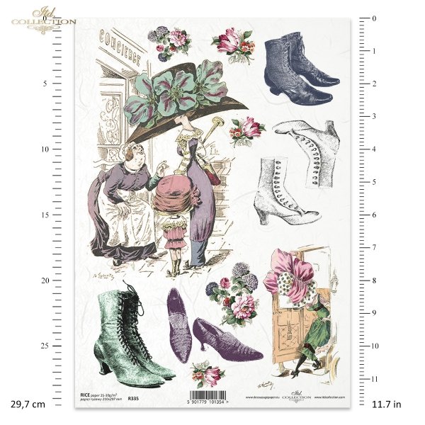 moda, Paryż, dawna Francja, vintage, kapelusz, kapelusze, but, buty, żart, kwiaty,