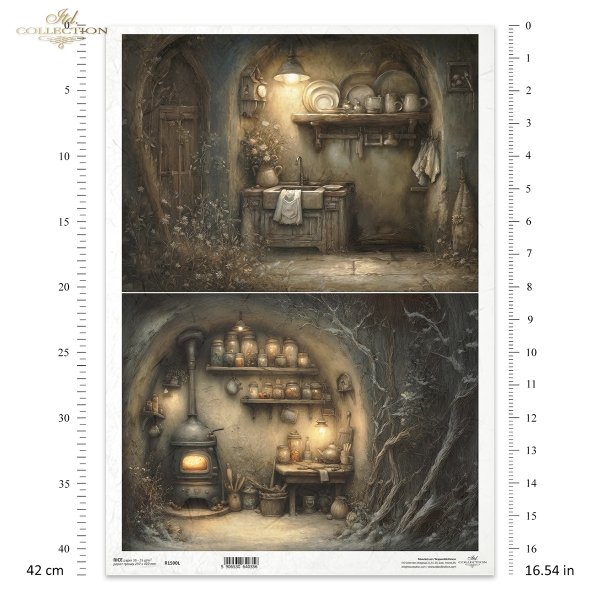 Mouse World - Interior -  Ilustracje,  świat myszek, przytulne wnętrza, bajkowe sceny, kominki, nory mysie, domki, wnętrza