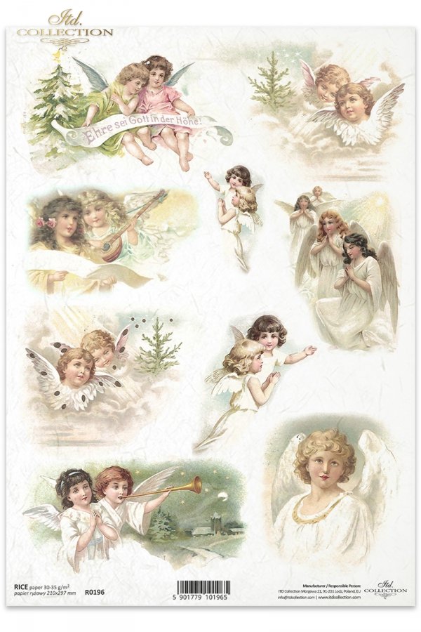 Boże Narodzenie, anioł, aniołek, aniołki, grające, śpiewające, nuty, anioły, retro, vintage, R196, Christmas, angels, playing, singing, musical notation, decorations, sheet music, angel, Navidad, temas de Navidad