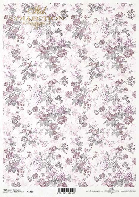 motyw tapetowy, kwiatki w odcieniach różu*Wallpaper motif, flowers in shades of pink*Tapetenmotiv, Blumen in Rosatönen*motivo de papel pintado, flores en tonos de rosa