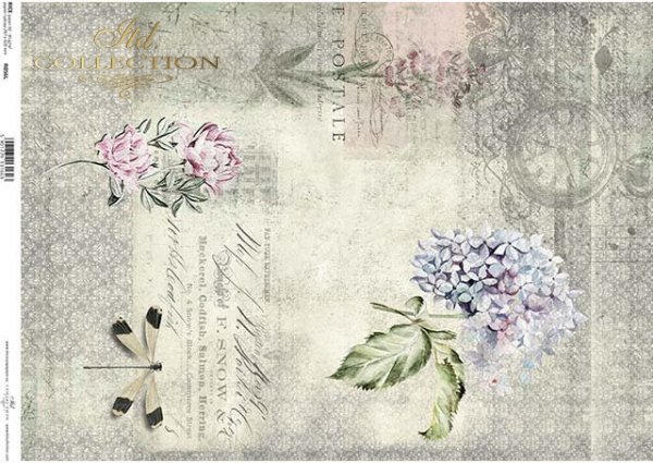 Decoupage Papierblumen -Reispapier Blumen*Decoupage papírové květiny-rýžového papíru květiny*Decoupage de papel de arroz flores-flores de papel