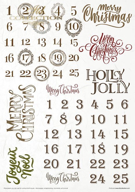 Zestaw kreatywny ITD RP047 Vintage Advent Calendar