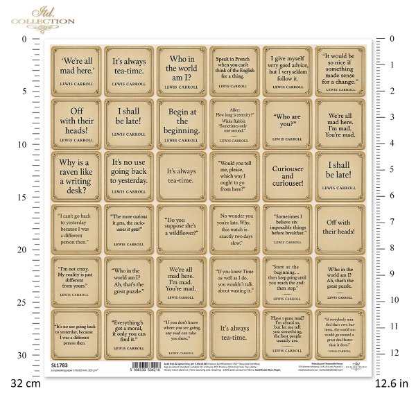Papier do scrapbooking (HS code 48025890) SL1783